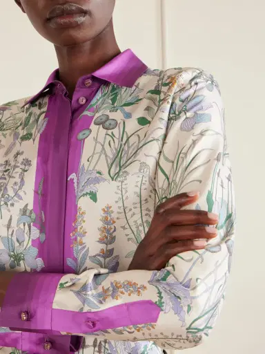 Gucci Printed Silk Shirt | Thumbnail 5 Gucci Printed Silk Shirt | Thumbnail 5