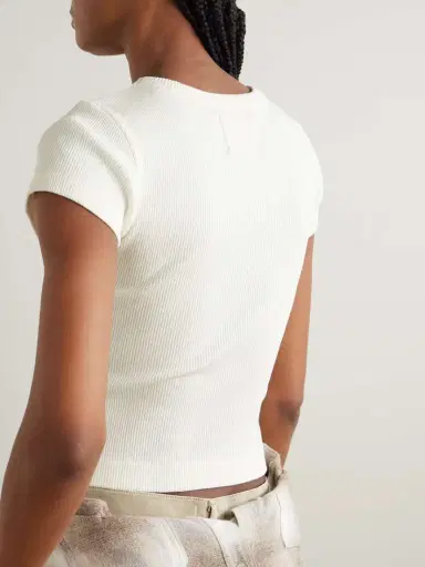 Citizens of Humanity Nello Cropped Ribbed Jersey T-shirt | Thumbnail 3