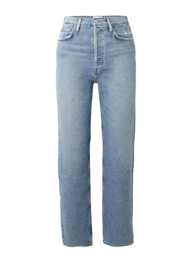AGOLDE '90s Pinch Waist Cropped Distressed Mid-rise Straight-leg Jeans