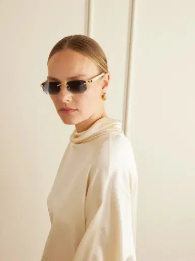 Cartier Eyewear Signature C Rimless Rectangular-frame Gold-tone And Acetate Sunglasses | Thumbnail 4 Cartier Eyewear Signature C Rimless Rectangular-frame Gold-tone And Acetate Sunglasses | Thumbnail 4