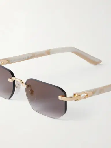 Cartier Eyewear Signature C Rimless Rectangular-frame Gold-tone And Acetate Sunglasses | Thumbnail 5 Cartier Eyewear Signature C Rimless Rectangular-frame Gold-tone And Acetate Sunglasses | Thumbnail 5