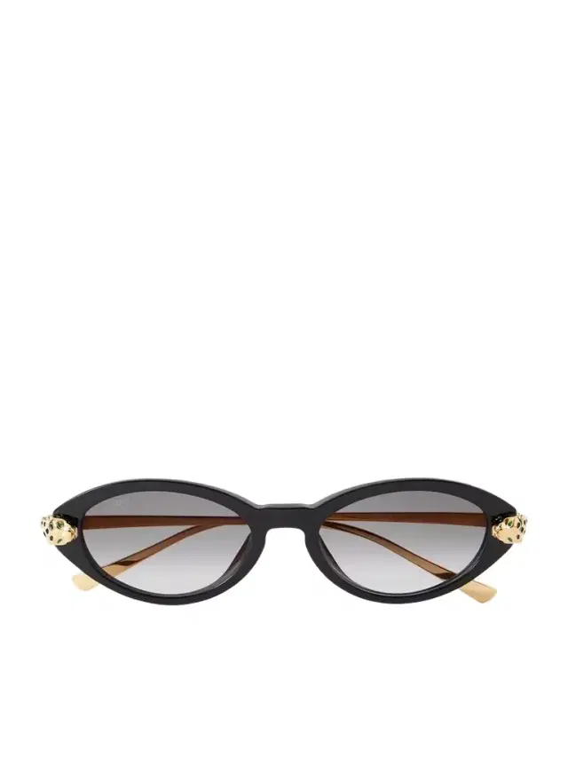 Cartier Eyewear Panthère De Cartier Oval-frame Acetate And Gold-tone Sunglasses