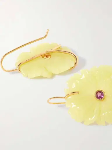 Lizzie Fortunato New Bloom Gold-plated, Jade And Rhodolite Earrings | Thumbnail 3 Lizzie Fortunato New Bloom Gold-plated, Jade And Rhodolite Earrings | Thumbnail 3