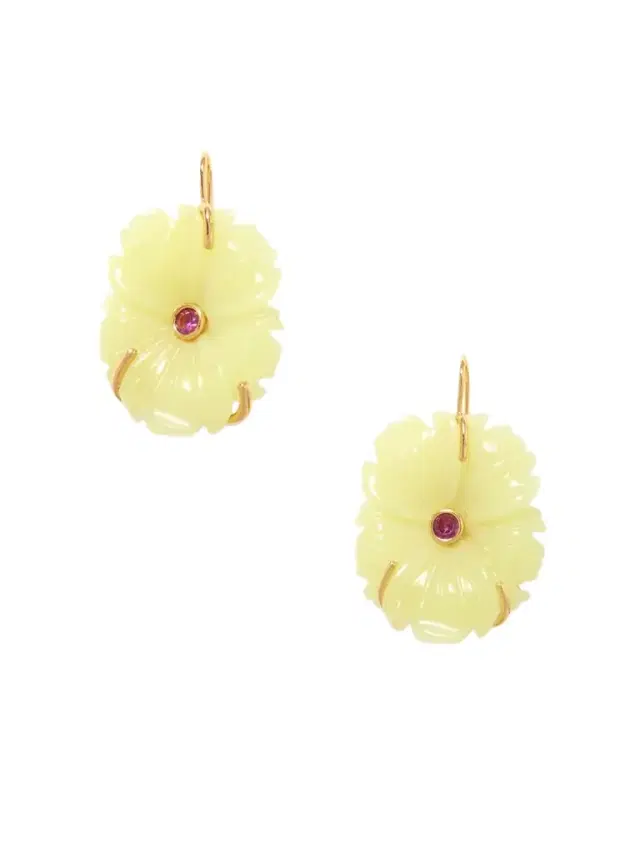 Lizzie Fortunato New Bloom Gold-plated, Jade And Rhodolite Earrings