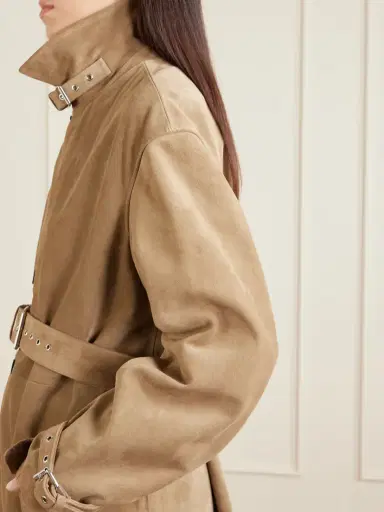 Frame Belted Suede Trench Coat | Thumbnail 5 Frame Belted Suede Trench Coat | Thumbnail 5