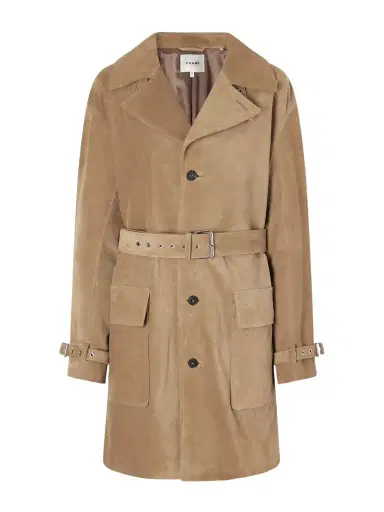 Frame Belted Suede Trench Coat | Thumbnail 1 Frame Belted Suede Trench Coat | Thumbnail 1