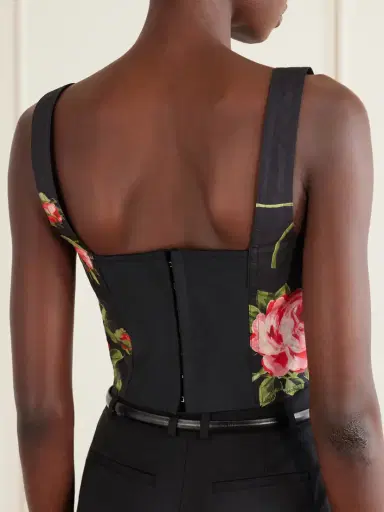 Dolce & Gabbana Floral-print Cotton-blend Poplin Bustier Top | Thumbnail 3 Dolce & Gabbana Floral-print Cotton-blend Poplin Bustier Top | Thumbnail 3