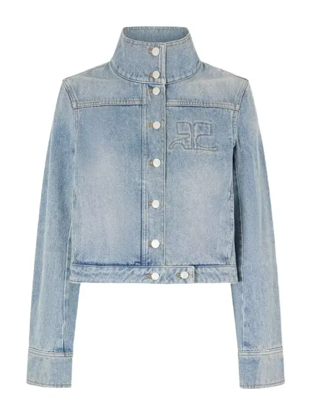 Reedition Cropped Embroidered Denim Jacket