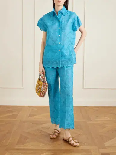 Valentino Garavani Broderie Anglaise Cotton Shirt | Thumbnail 2 Valentino Garavani Broderie Anglaise Cotton Shirt | Thumbnail 2