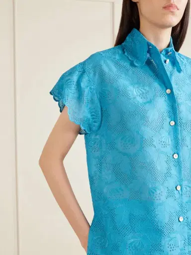 Valentino Garavani Broderie Anglaise Cotton Shirt | Thumbnail 4 Valentino Garavani Broderie Anglaise Cotton Shirt | Thumbnail 4
