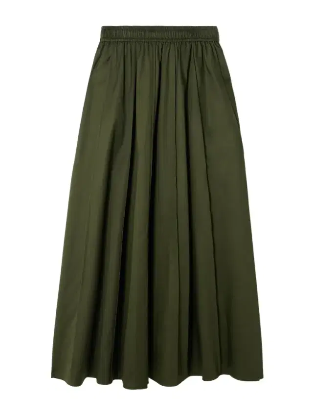 Manar Pleated Cotton-sateen Midi Skirt