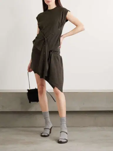 Lemaire Asymmetric Draped Wool-blend Skirt | Thumbnail 2 Lemaire Asymmetric Draped Wool-blend Skirt | Thumbnail 2