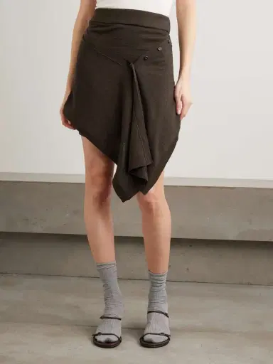Lemaire Asymmetric Draped Wool-blend Skirt | Thumbnail 3 Lemaire Asymmetric Draped Wool-blend Skirt | Thumbnail 3