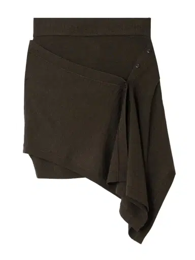 Lemaire Asymmetric Draped Wool-blend Skirt | Thumbnail 1 Lemaire Asymmetric Draped Wool-blend Skirt | Thumbnail 1