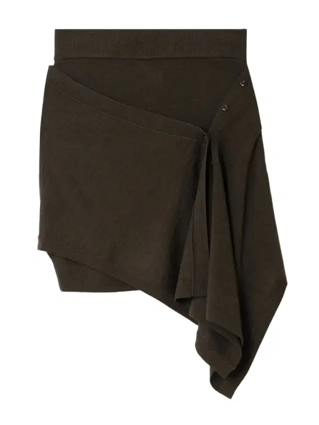 Asymmetric Draped Wool-blend Skirt