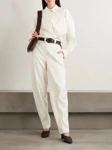 Lemaire Twisted Cotton And Silk-blend Poplin Wrap Shirt | Thumbnail 2 Lemaire Twisted Cotton And Silk-blend Poplin Wrap Shirt | Thumbnail 2