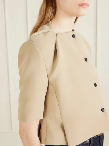 Khaite Franc Cropped Crepe Jacket | Thumbnail 4 Khaite Franc Cropped Crepe Jacket | Thumbnail 4