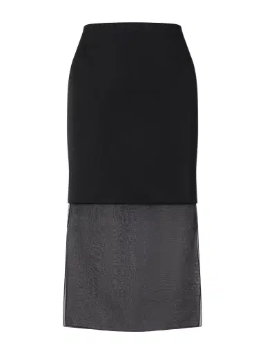 Khaite Sybil Layered Frayed Satin-crepe And Organza Midi Skirt | Thumbnail 1