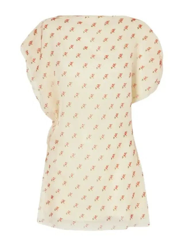 Erin Floral-print Silk-organza Mini Dress