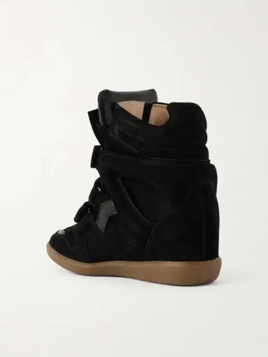 Isabel Marant Bekett Leather-trimmed Suede High-top Wedge Sneakers | Thumbnail 3