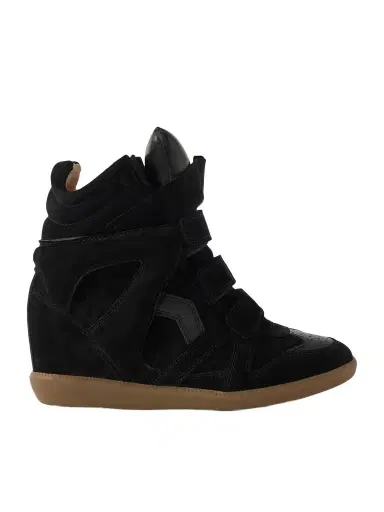 Isabel Marant Bekett Leather-trimmed Suede High-top Wedge Sneakers | Thumbnail 1