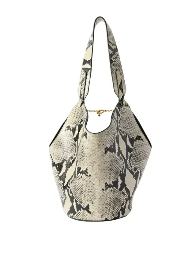 Lotus Mini Snake-effect Leather Tote