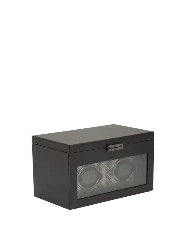 WOLF Axis Double Watch Winder with Storage