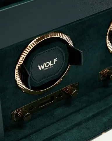 Wolf British Racing Double Watch Winder with Storage | Thumbnail 4 Wolf British Racing Double Watch Winder with Storage | Thumbnail 4