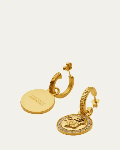 Versace Medusa Hoop Drop Earrings | Thumbnail 2 Versace Medusa Hoop Drop Earrings | Thumbnail 2