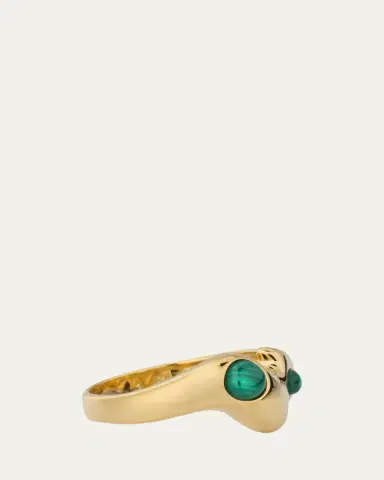 V.BELLAN 18K Gold Nelle Ring with Malachite | Thumbnail 4