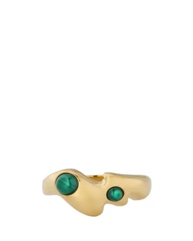 V.BELLAN 18K Gold Nelle Ring with Malachite | Thumbnail 1