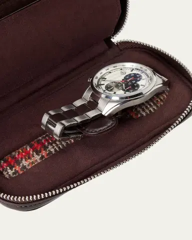 Wolf x WM Brown Two-Piece Watch Zip Case | Thumbnail 3 Wolf x WM Brown Two-Piece Watch Zip Case | Thumbnail 3