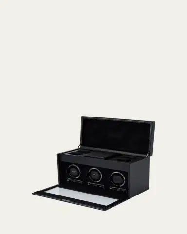 Wolf British Racing Triple Watch Winder with Storage | Thumbnail 2 Wolf British Racing Triple Watch Winder with Storage | Thumbnail 2