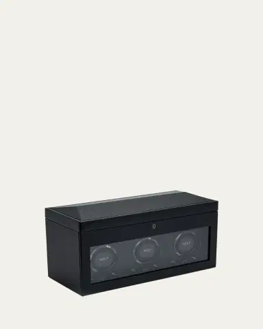 Wolf British Racing Triple Watch Winder with Storage | Thumbnail 3 Wolf British Racing Triple Watch Winder with Storage | Thumbnail 3