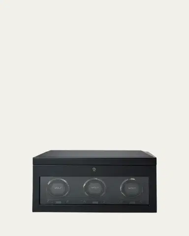 Wolf British Racing Triple Watch Winder with Storage | Thumbnail 4 Wolf British Racing Triple Watch Winder with Storage | Thumbnail 4