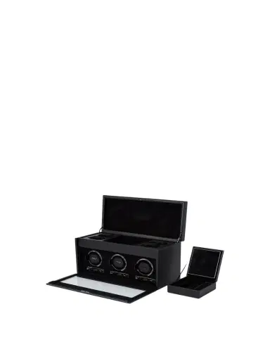 Wolf British Racing Triple Watch Winder with Storage | Thumbnail 1 Wolf British Racing Triple Watch Winder with Storage | Thumbnail 1