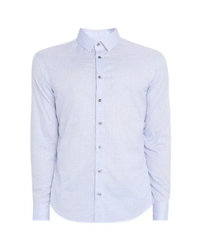 Giorgio Armani Men's Micro-Plaid Cotton Dress Shirt
