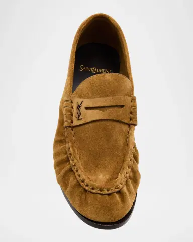 Saint Laurent Le Suede YSL Penny Loafers | Thumbnail 5