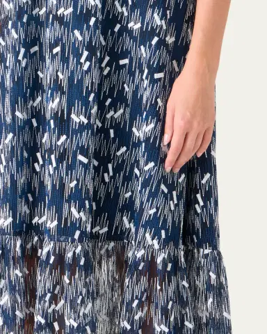 Akris punto Scribble Embroidered Tulle Sleeveless Maxi Dress | Thumbnail 5