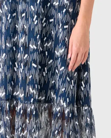 Akris punto Scribble Embroidered Tulle Sleeveless Maxi Dress | Thumbnail 9