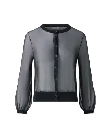 Akris punto Sheer Knit Crewneck Cardigan | Thumbnail 1