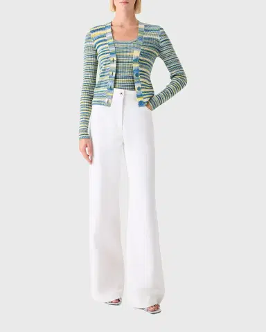 Akris punto Space Dye Rib Knit V-Neck Cardigan | Thumbnail 6