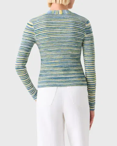 Akris punto Space Dye Rib Knit V-Neck Cardigan | Thumbnail 7