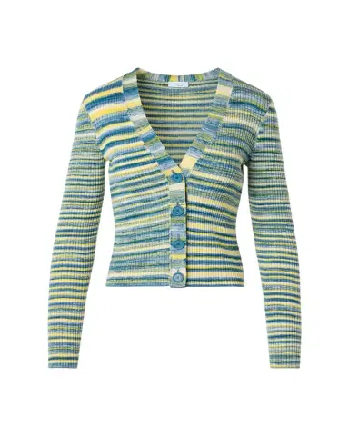 Akris punto Space Dye Rib Knit V-Neck Cardigan | Thumbnail 1