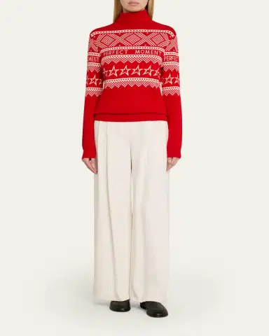 Perfect Moment Intarsia-Knit Merino Wool Turtleneck Sweater | Thumbnail 2 Perfect Moment Intarsia-Knit Merino Wool Turtleneck Sweater | Thumbnail 2