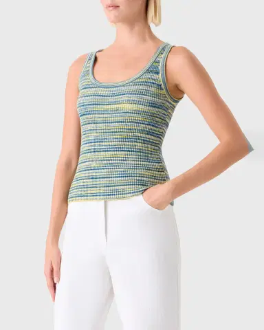 Akris punto Space-Dye Merino Rib Knit Tank Top | Thumbnail 8