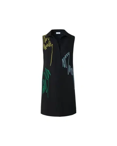 Akris punto Scribble Embroidered Sleeveless Polo Dress | Thumbnail 1