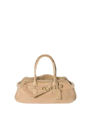 Miu Miu Aventure Belted Shearling Shoulder Bag | Thumbnail 1 Miu Miu Aventure Belted Shearling Shoulder Bag | Thumbnail 1