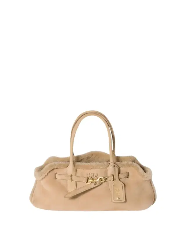 Miu Miu Aventure Belted Shearling Shoulder Bag