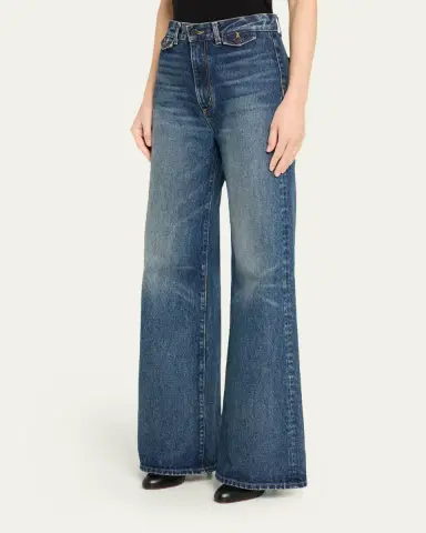 Nili Lotan Edira High-Rise Wide-Leg Jeans | Thumbnail 4 Nili Lotan Edira High-Rise Wide-Leg Jeans | Thumbnail 4